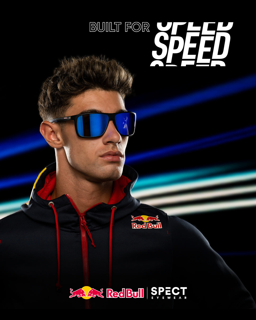 Red Bull Spect sluneční brýle TAIN černé s oranžovými skly