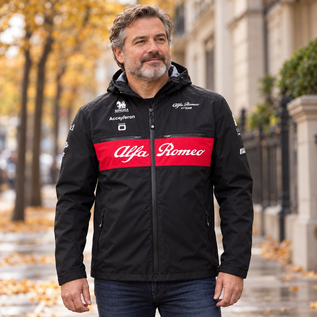 Větrovka Alfa Romeo F1 Team – černá – ilustrační foto (AI)