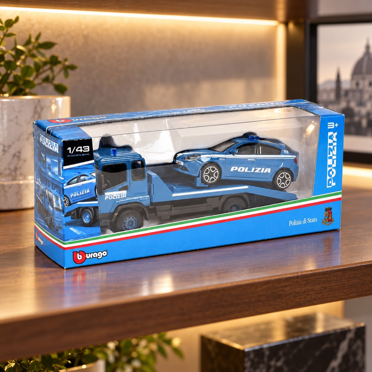 Model Alfa Romeo Giulietta Polizia s přepravníkem – ilustrační foto (AI)