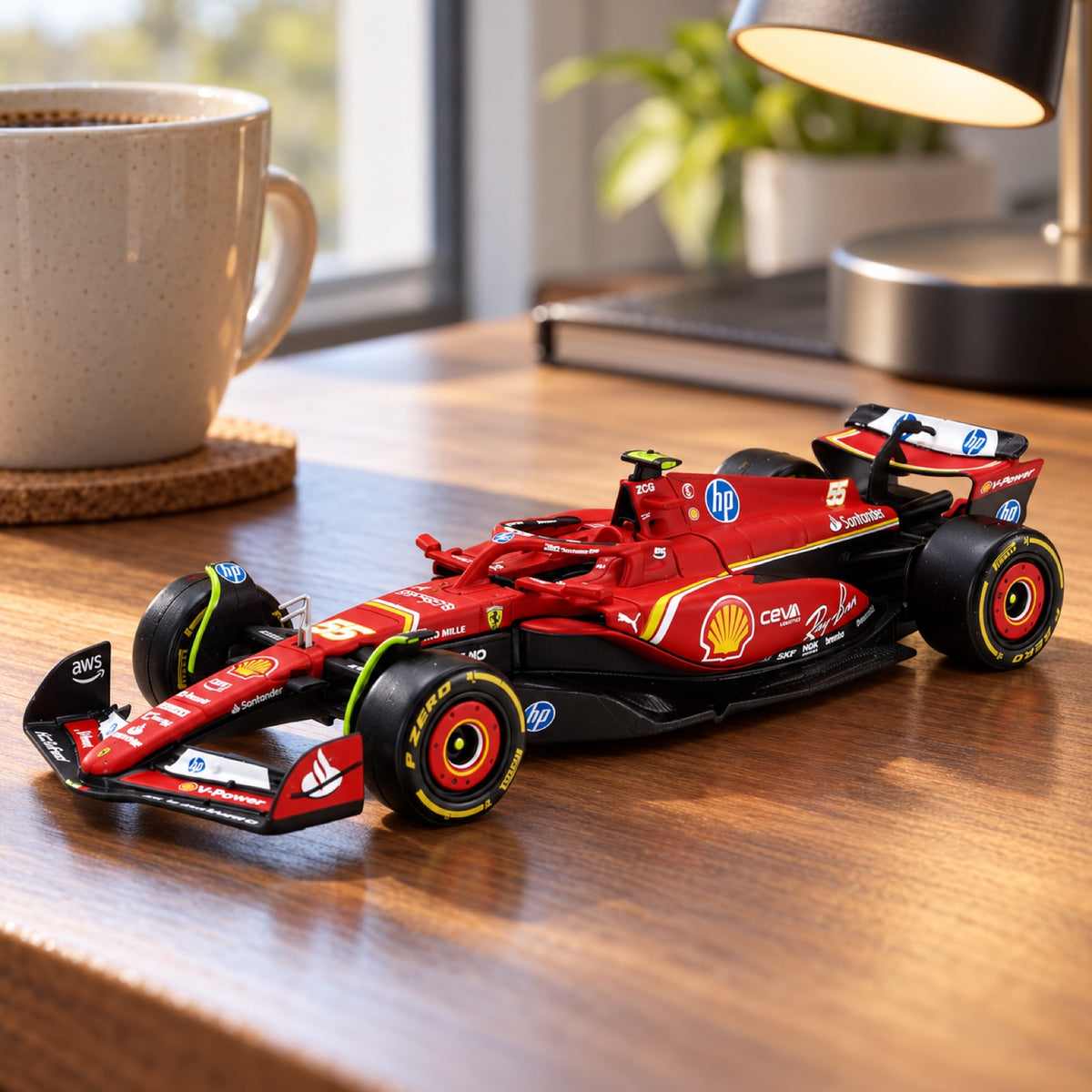 Model Bburago Scuderia Ferrari SF-24 #55 Carlos Sainz 2024 – ilustrační foto (AI)
