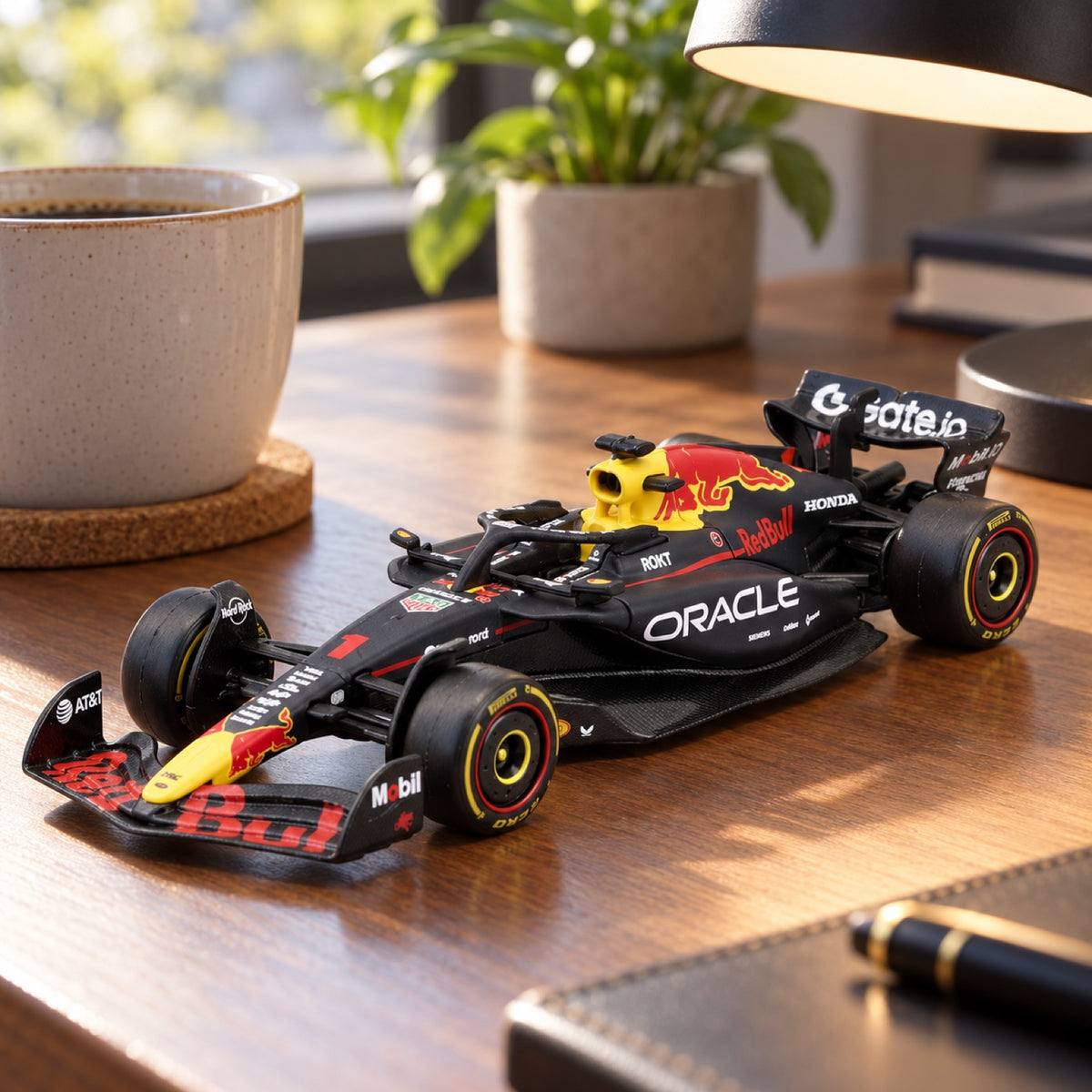 Model Bburago Red Bull F1 RB21 #1 Max Verstappen 2025 v měřítku 1:43 – ilustrační foto (AI)