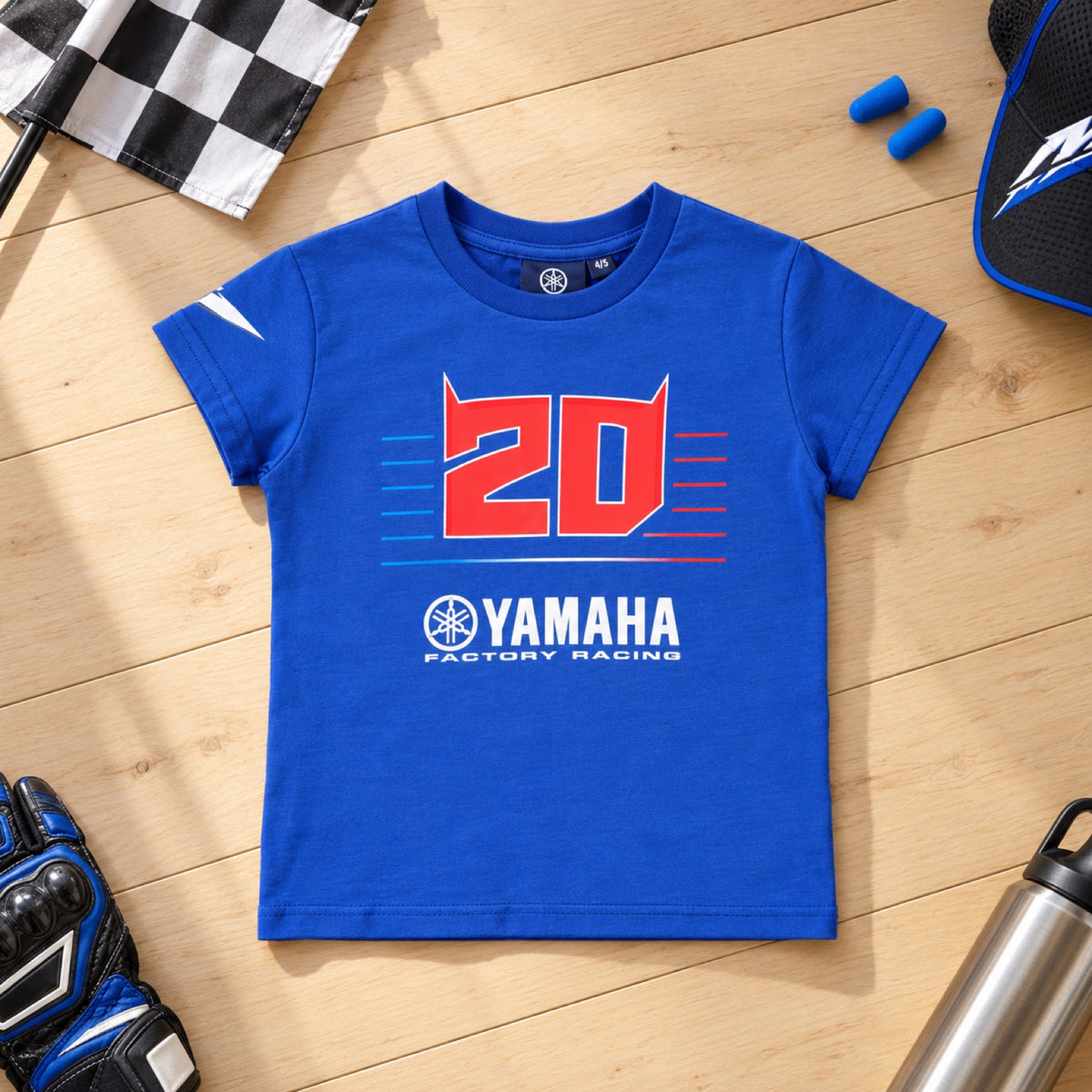 Dětské tričko Fabio Quartararo s logem Yamaha MotoGP – modré – ilustrační foto (AI)