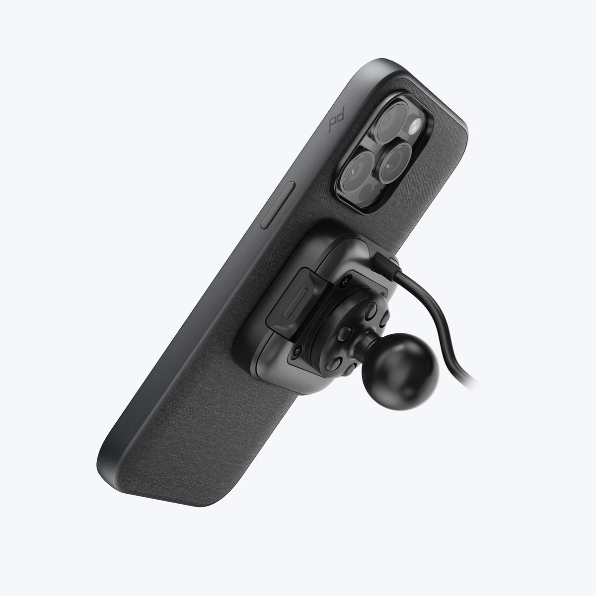 Držák na motorku Peak Design Motorcycle Mount - adaptér s 1" kulovým kloubem, uzamykací a nabíjecí - černý