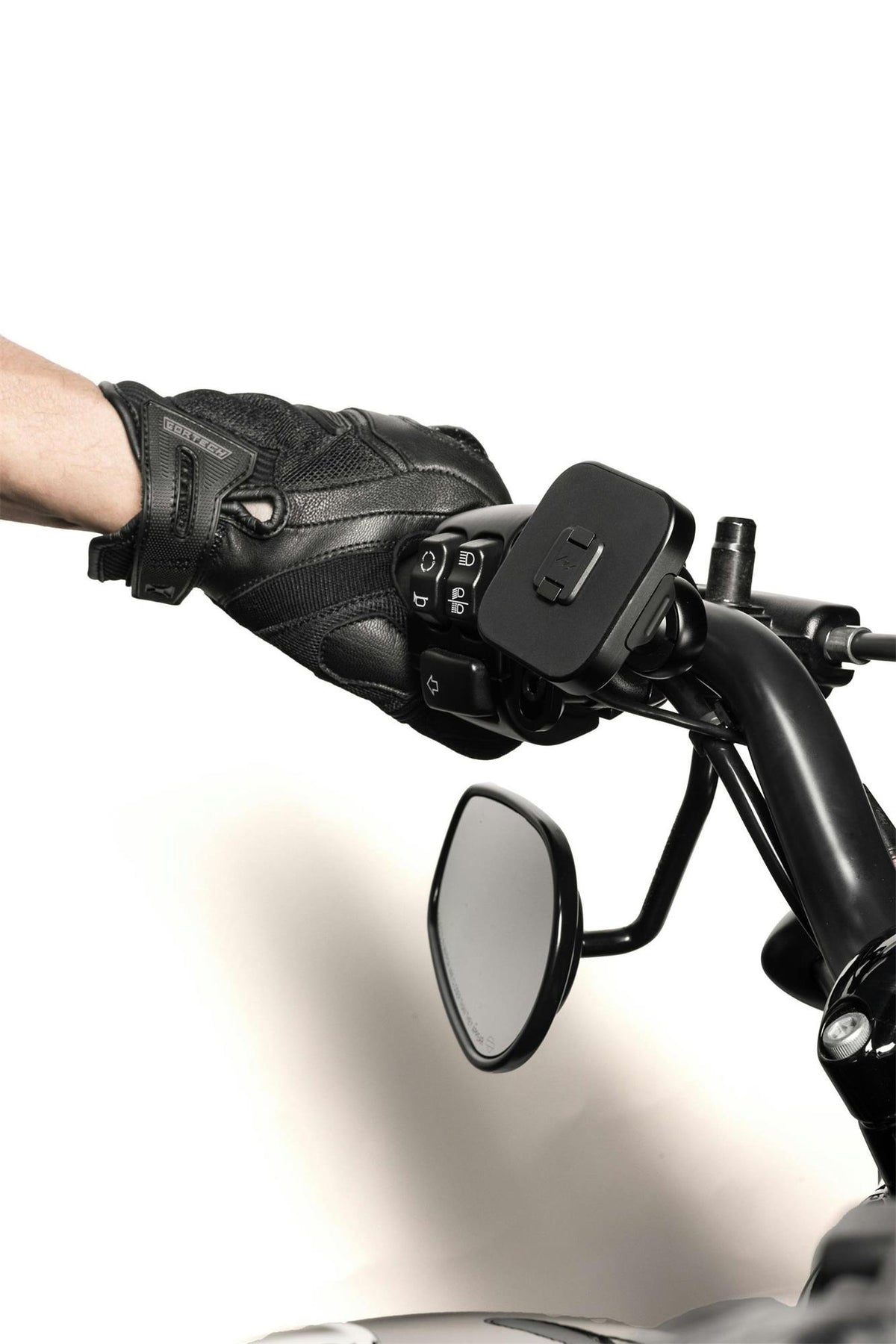Držák na motorku Peak Design Motorcycle Mount Brake/Clutch Mount s nabíjením - černý