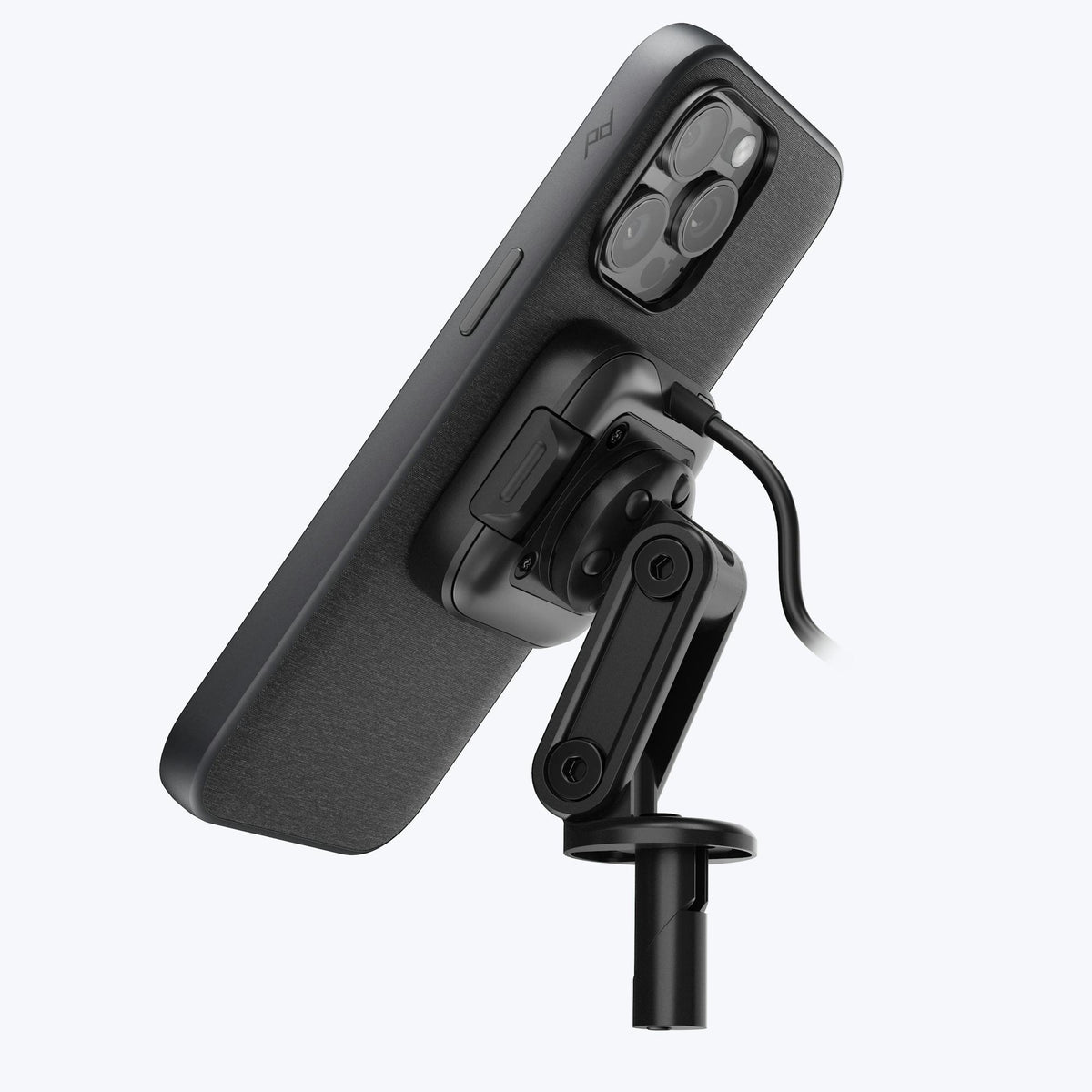 Držák na motorku Peak Design Motorcycle Mount Stem Mount s nabíjením - černý
