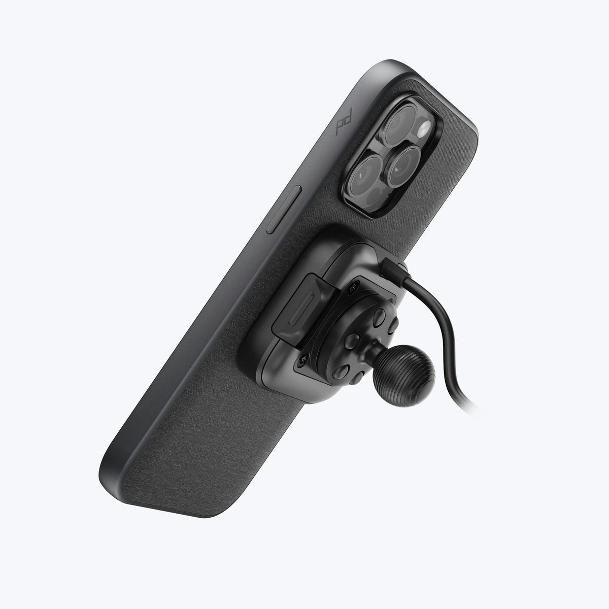Držák na motorku Peak Design Motorcycle Mount - adaptér s 20mm kulovým kloubem, uzamykací a nabíjecí - černý
