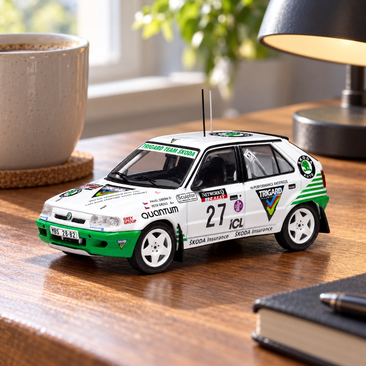 Model IXO Škoda Felicia Kit Car č. 27 RAC Rally 1995 – ilustrační foto (AI)