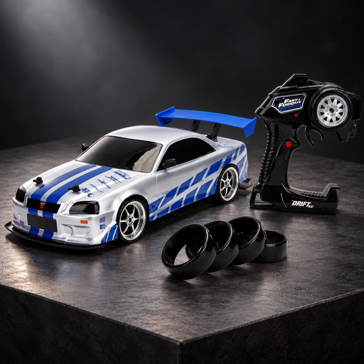 Auto na dálkové ovládání Rychle a zběsile Nissan Skyline – ilustrační foto (AI)