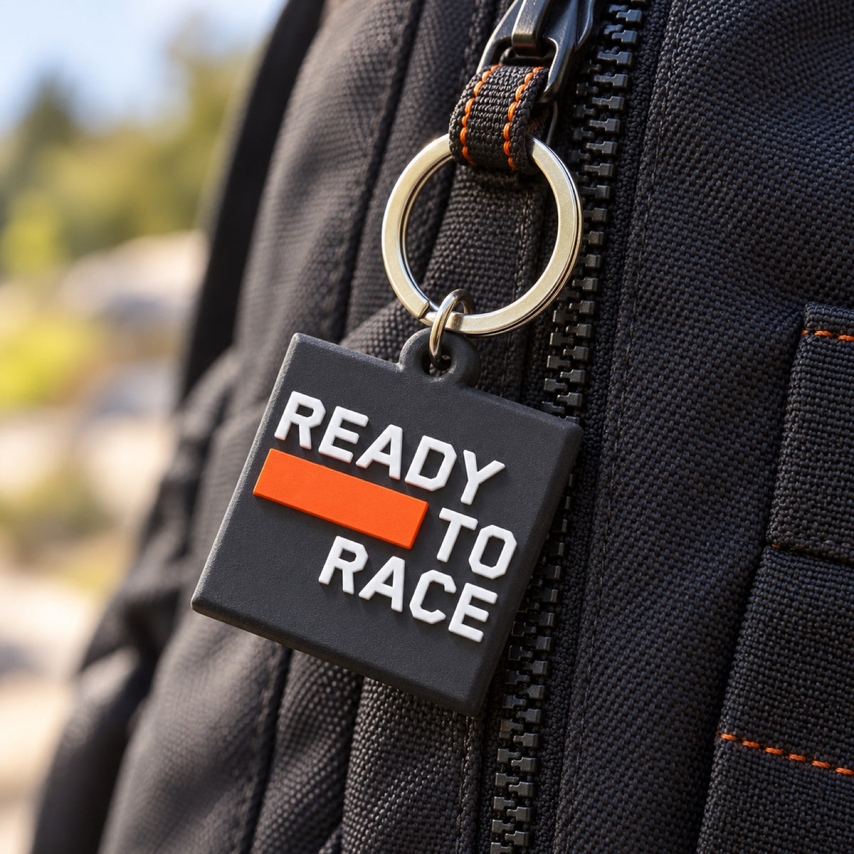 Klíčenka KTM Racing Ready To Race s logem – černá – ilustrační foto (AI)