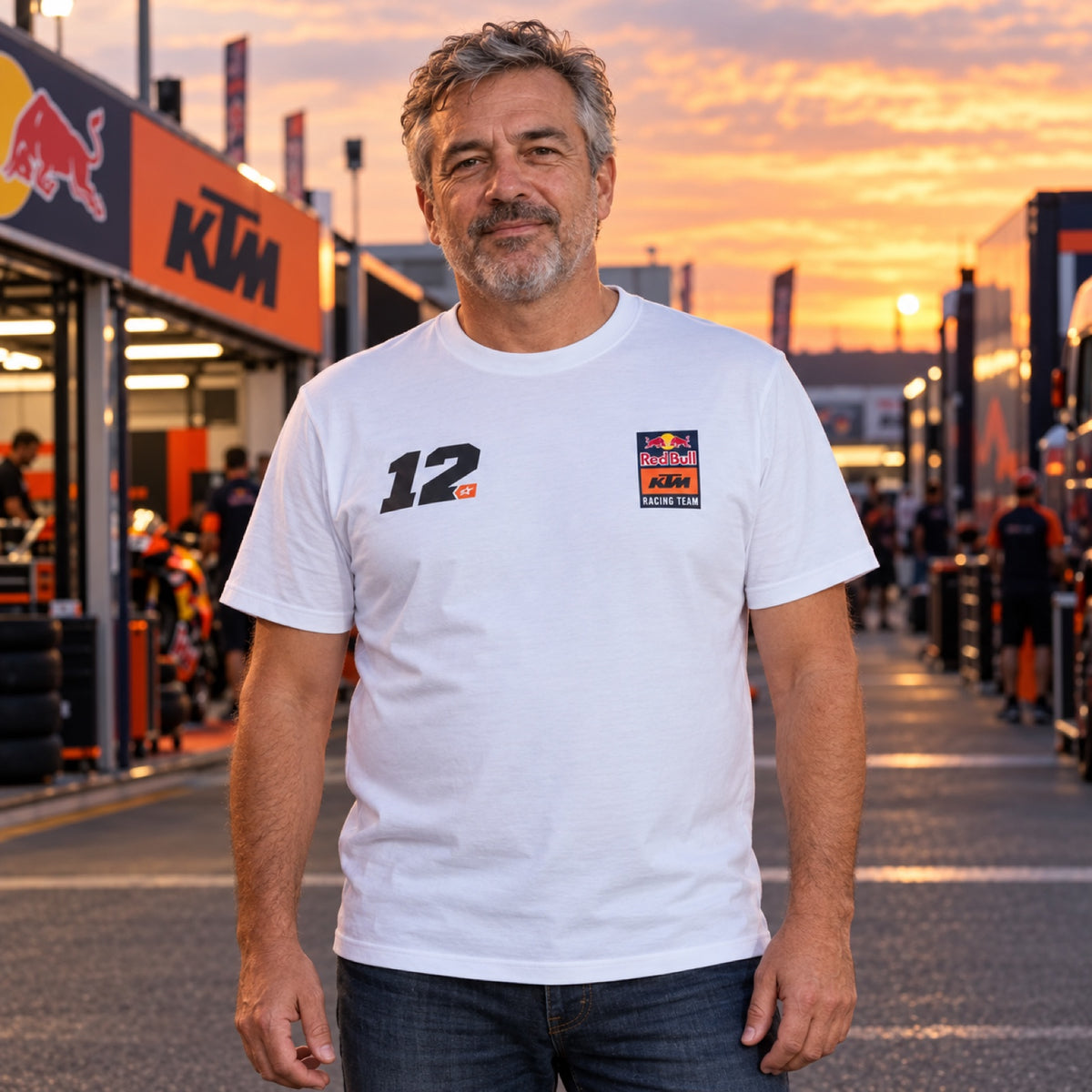 Tričko pro fanoušky KTM Red Bull Racing – Maverick Vinales – ilustrační foto (AI)