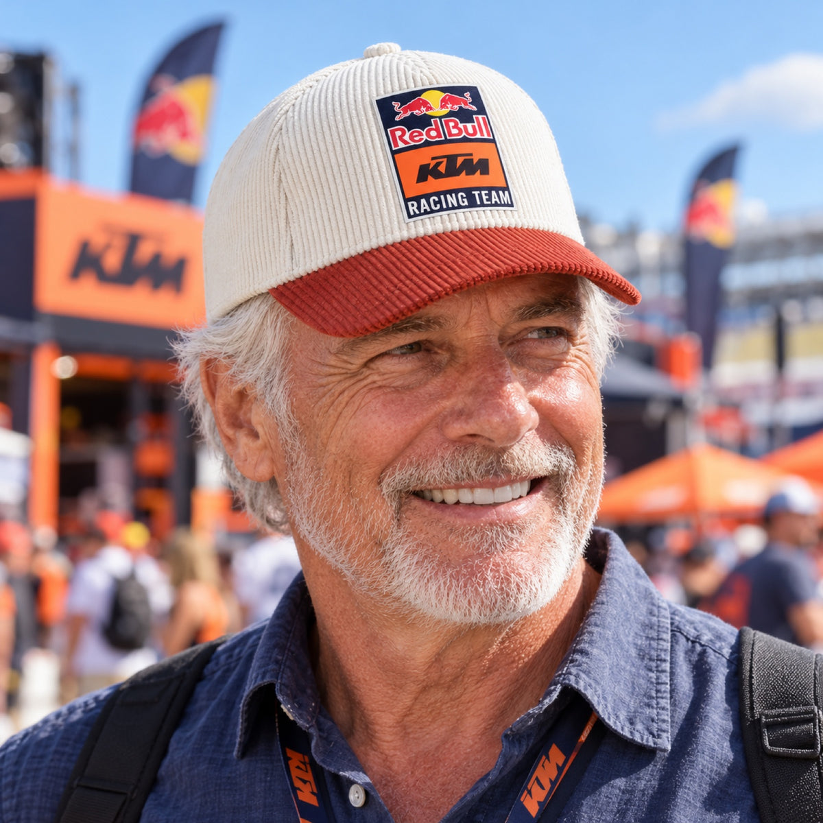 Kšiltovka KTM Red Bull Racing SUNSET s logem – ilustrační foto (AI)