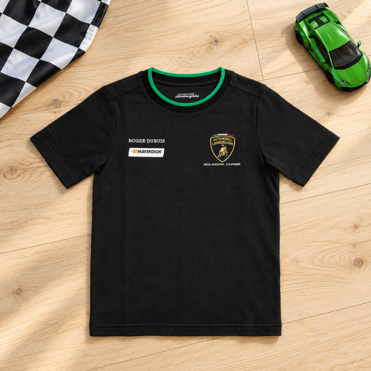 Dětské týmové tričko Lamborghini Squadra Corse – ilustrační foto (AI)