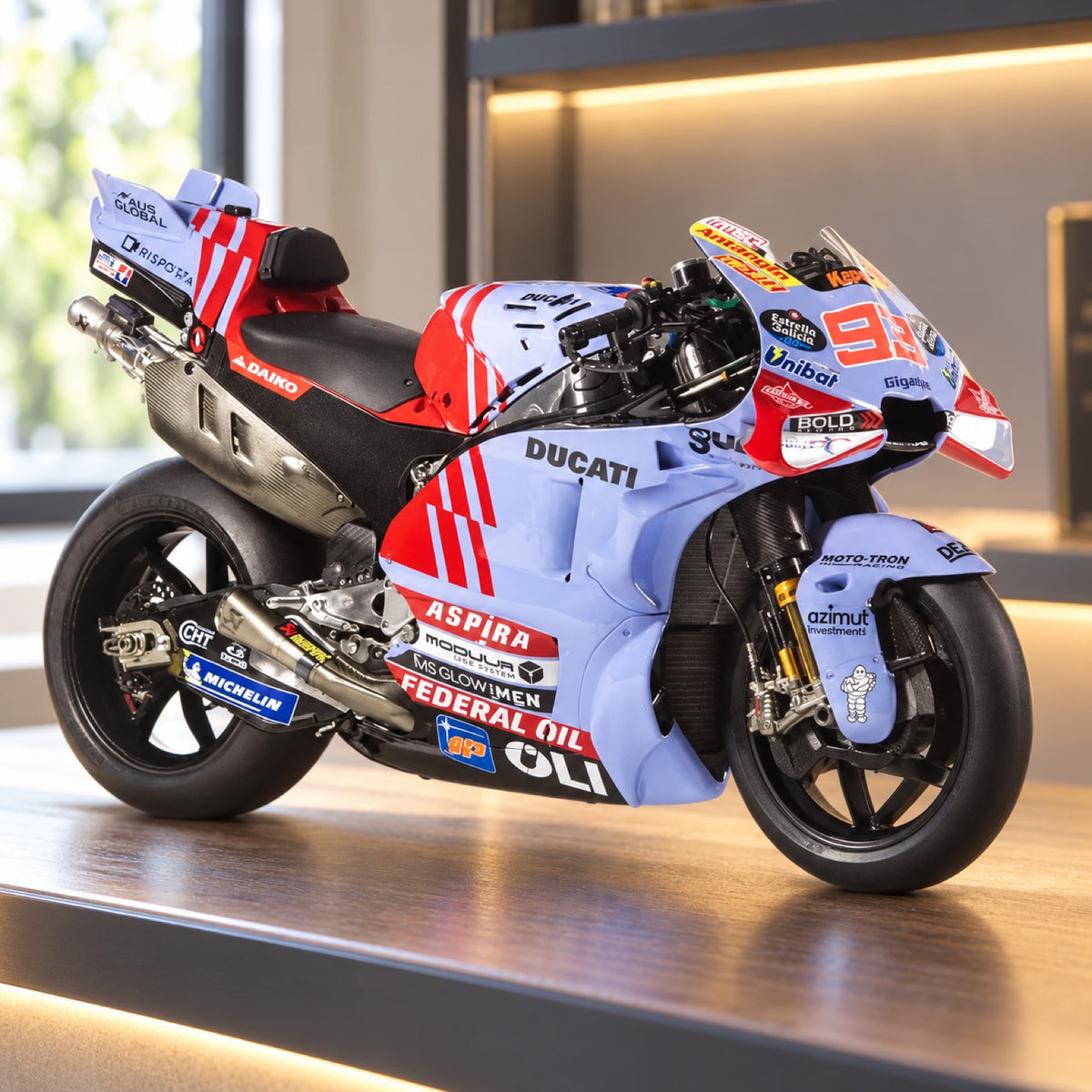 Model Ducati MotoGP 2024 GP23 – Marc Marquez #93 – ilustrační foto (AI)