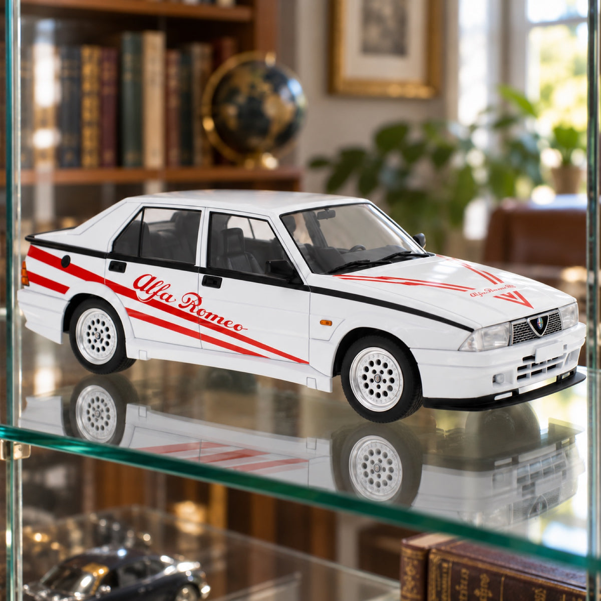 Model Alfa Romeo 75 Turbo Evoluzione – bílý – ilustrační foto (AI)
