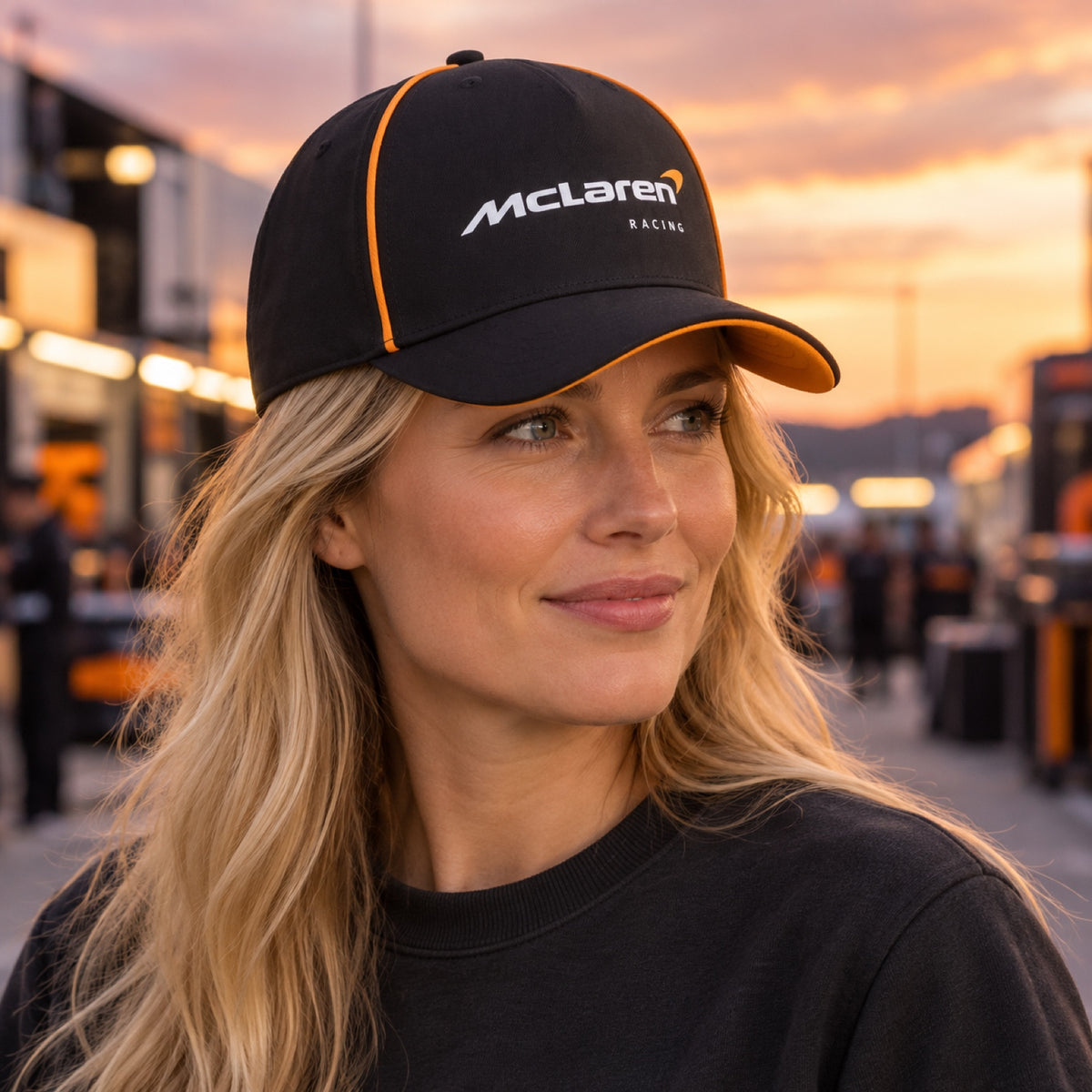 Kšiltovka McLaren F1 s logem Puma – černá – McLaren Racing – ilustrační foto (AI)