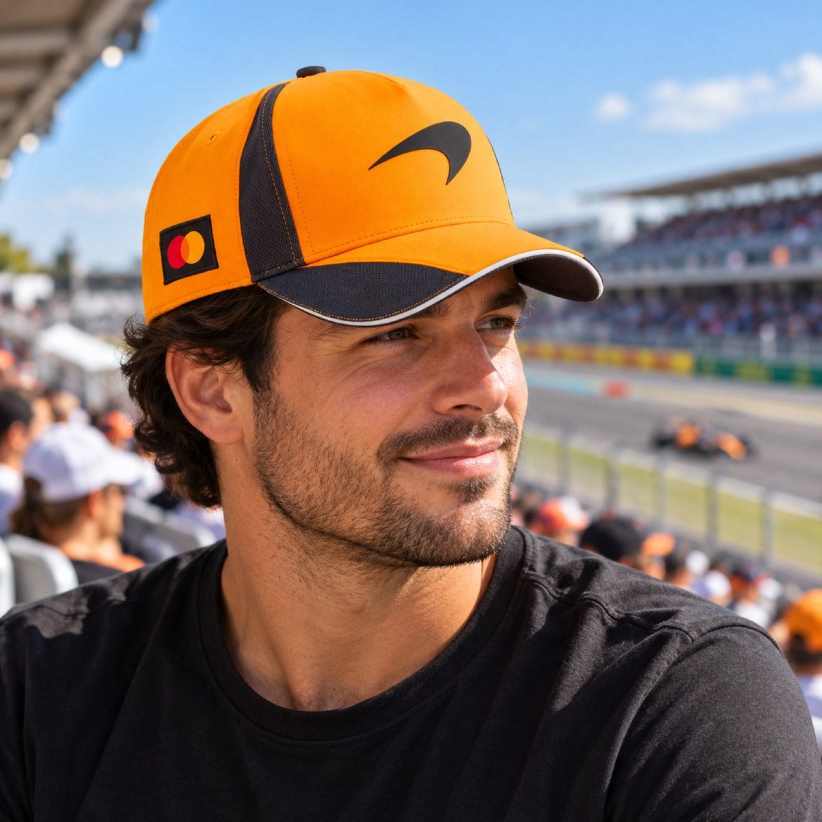 Týmová kšiltovka McLaren F1 x Puma – oranžová – ilustrační foto (AI)