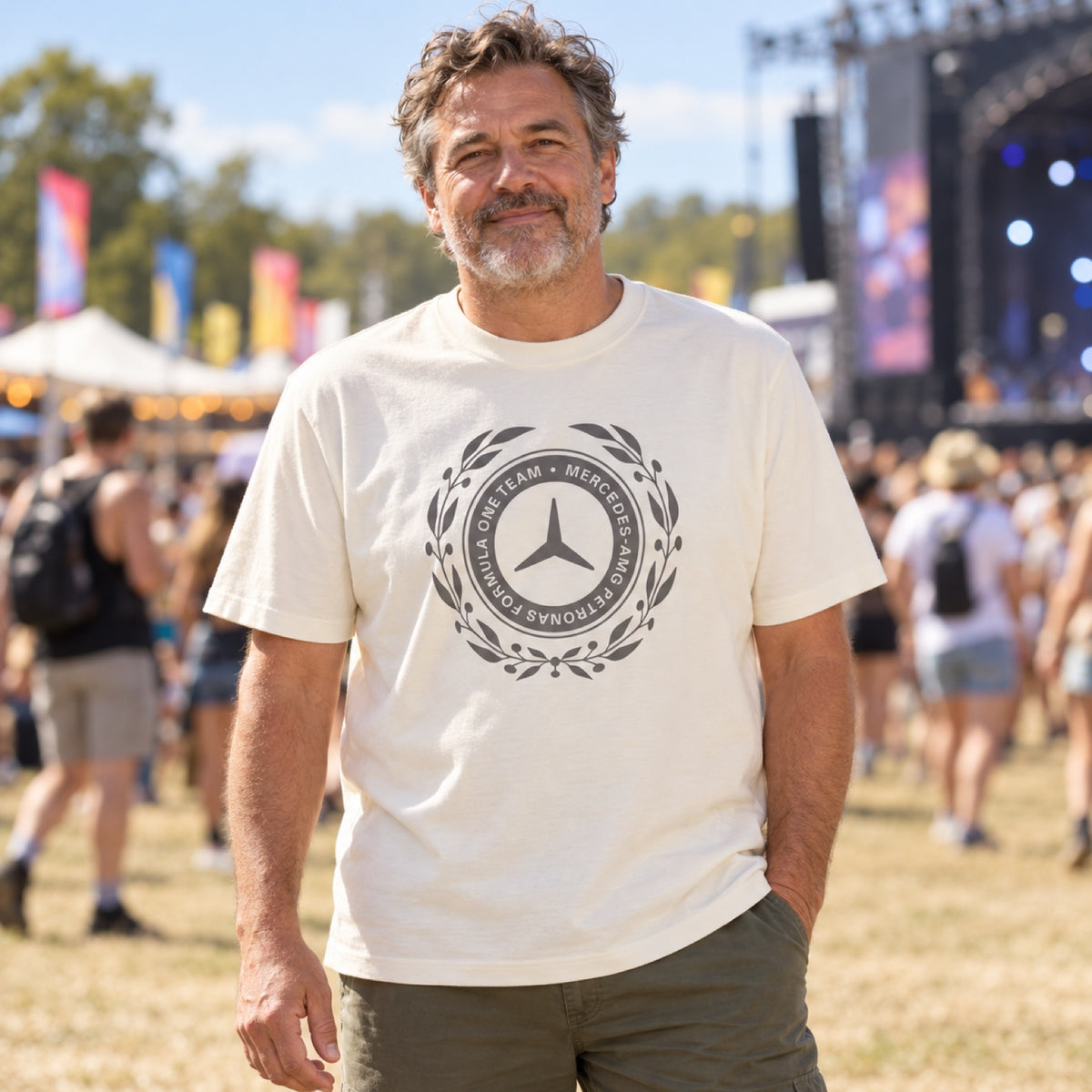 Tričko Adidas Mercedes-AMG PETRONAS F1 SILVER ARROWS – Casual Edition – ilustrační foto (AI)