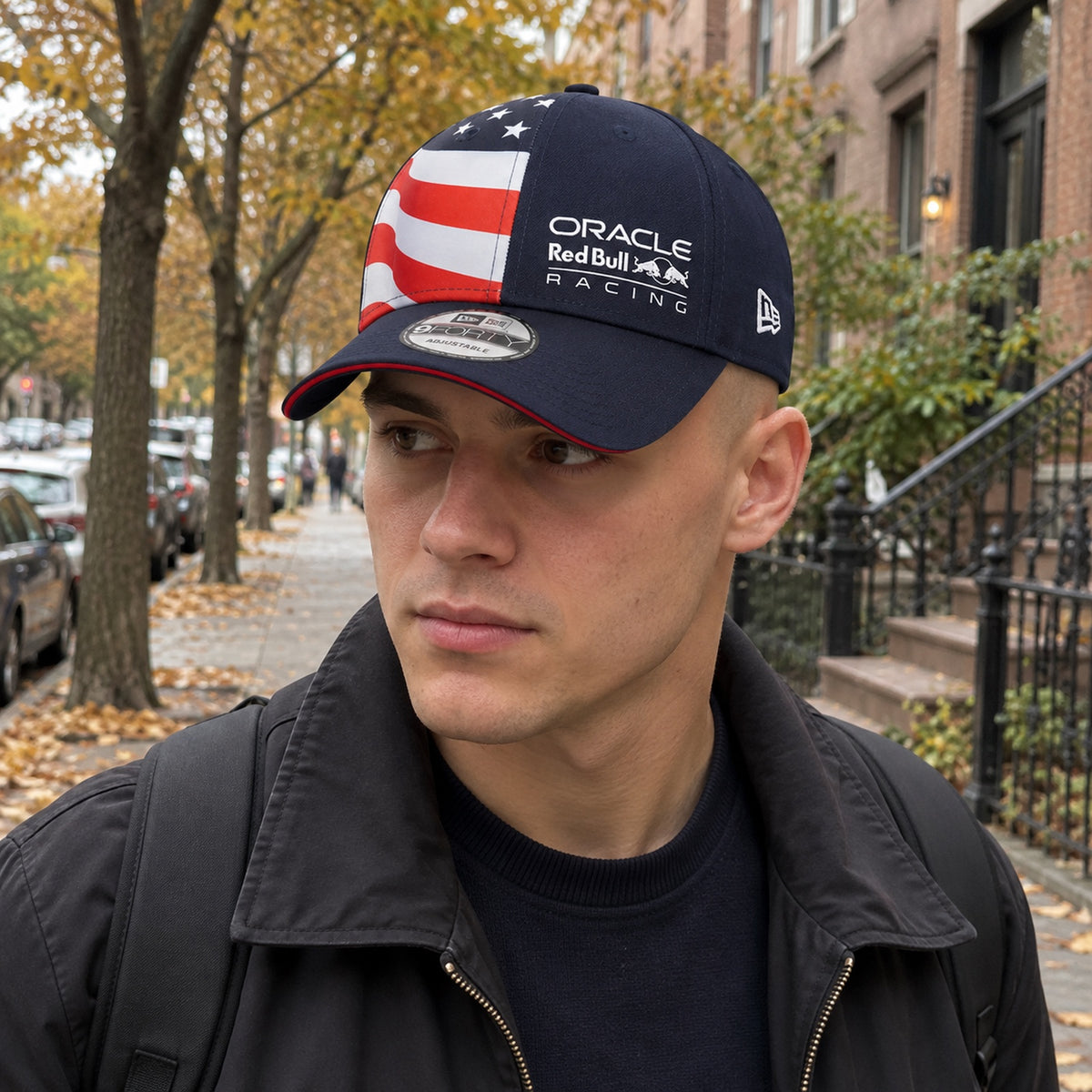 Oracle Red Bull Racing Team Cap – USA Edition – ilustrační foto (AI)