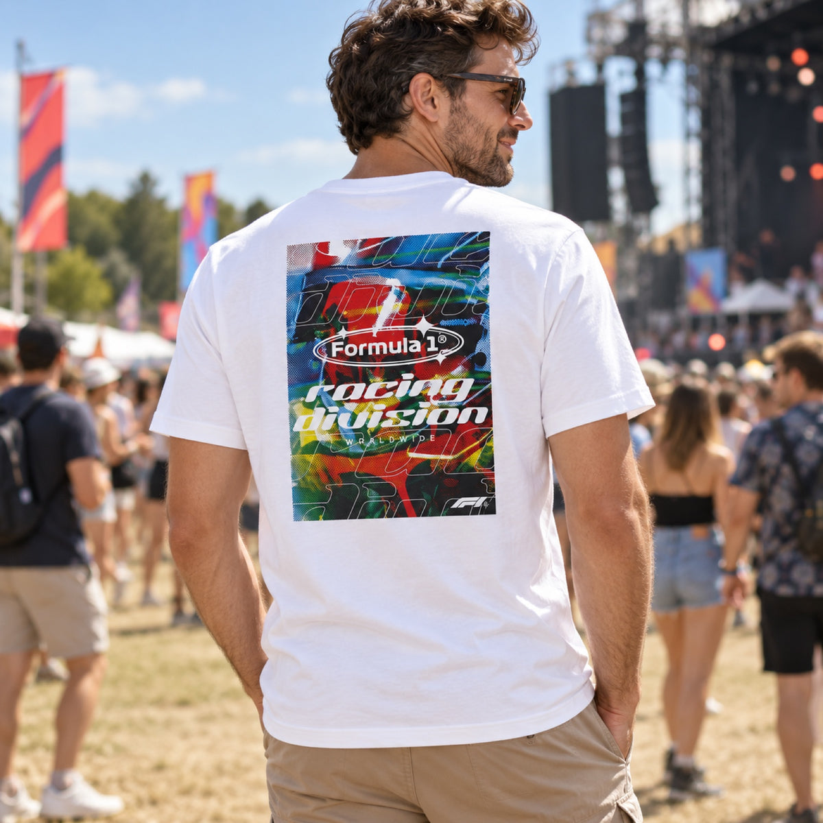 Tričko Formula 1 Racing Division Casual – bílé – ilustrační foto (AI)
