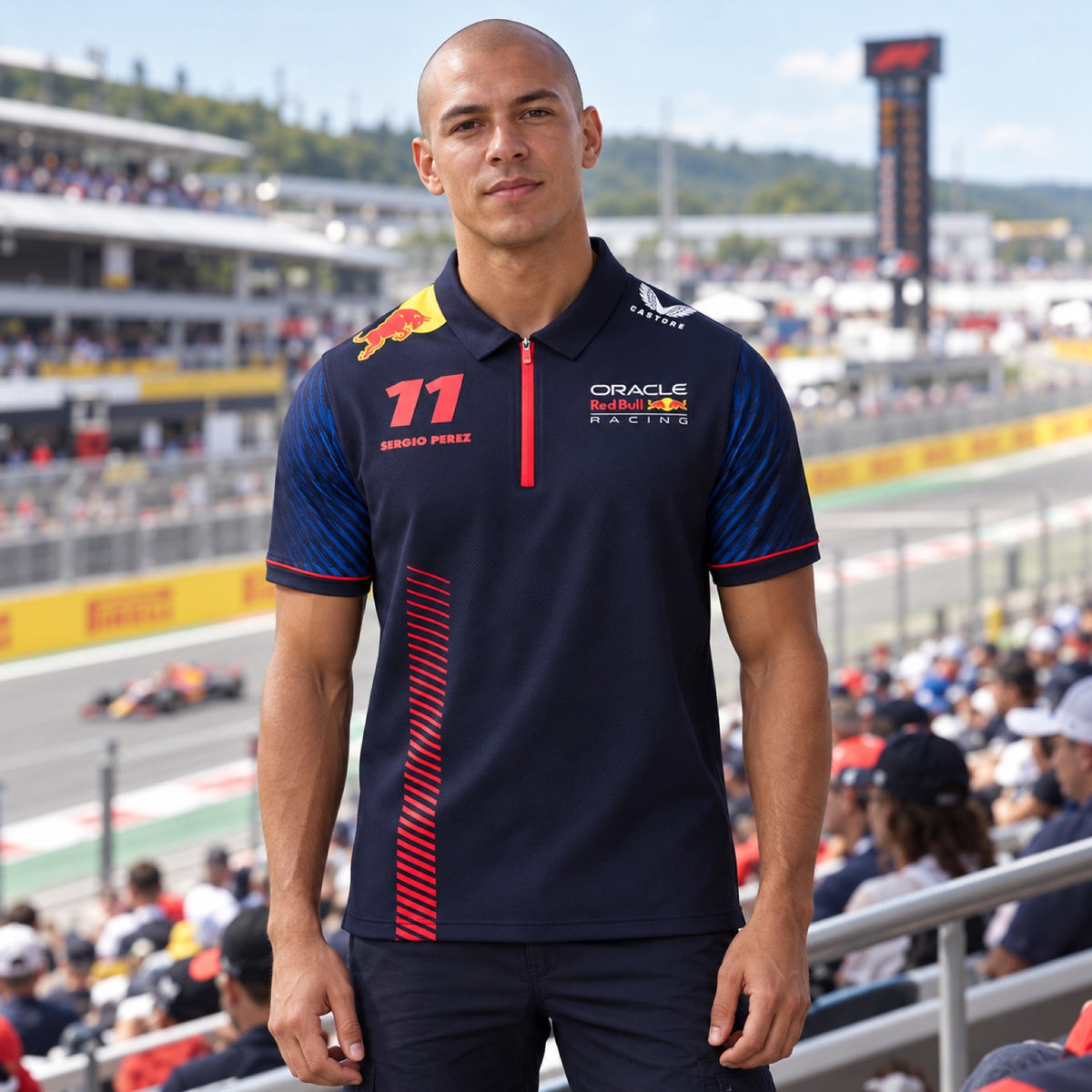 Týmová polokošile Red Bull Racing F1 Sergio Perez – ilustrační foto (AI)