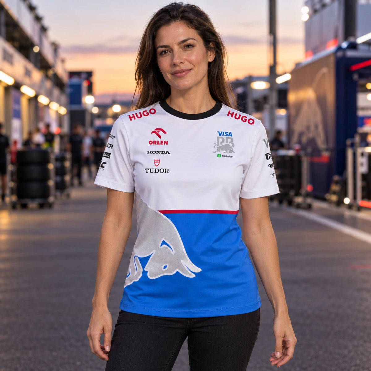 Dámské týmové tričko Visa Cash App RB F1 Team – ilustrační foto (AI)