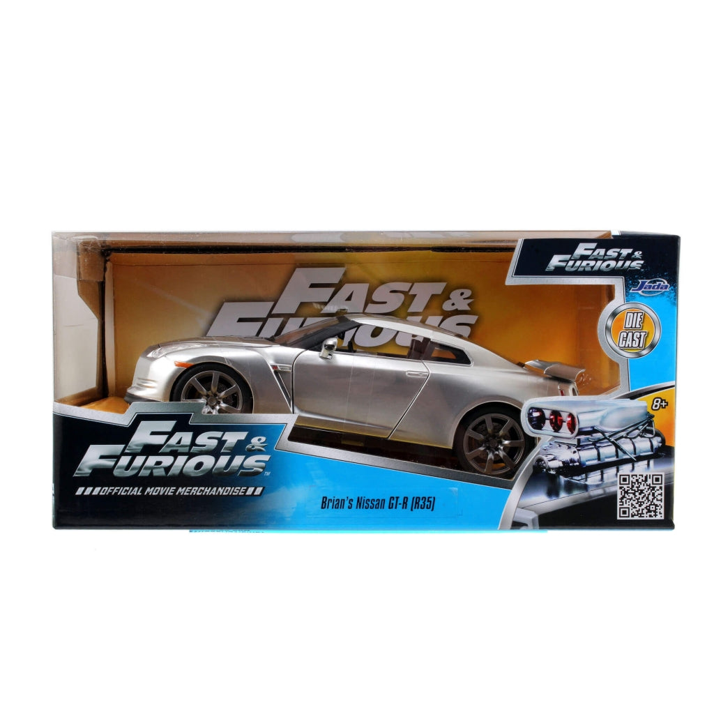Model Rychle a Zběsile Nissan GT-R Silver 2009 Brian