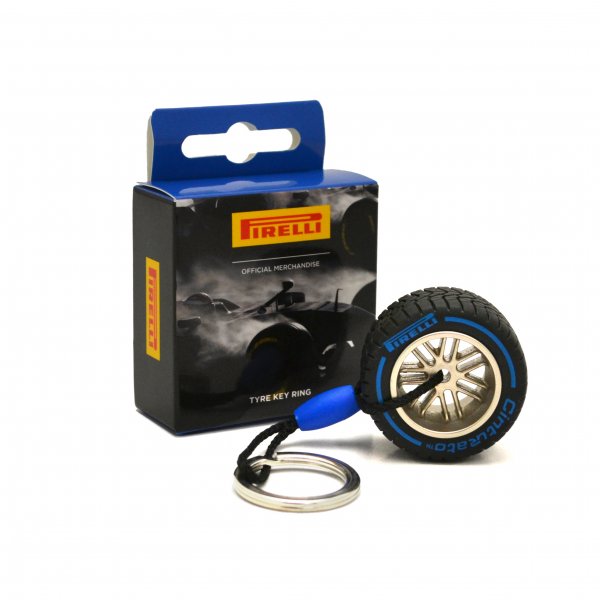 F1 Tech klíčenka Pirelli TYRE 18 modrá