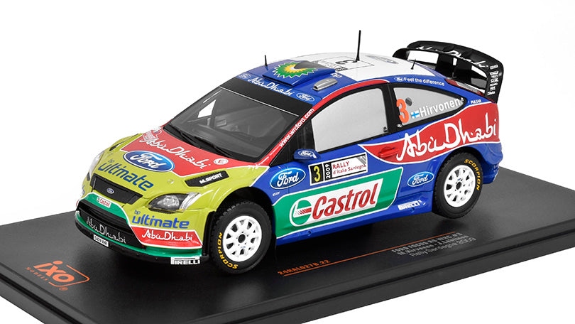 Model IXO Ford Focus RS WRC č. 3 2009 Rally Sardinia M. Hirvonen