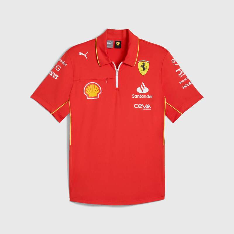 Týmová polokošile PRO Scuderia Ferrari F1 červená
