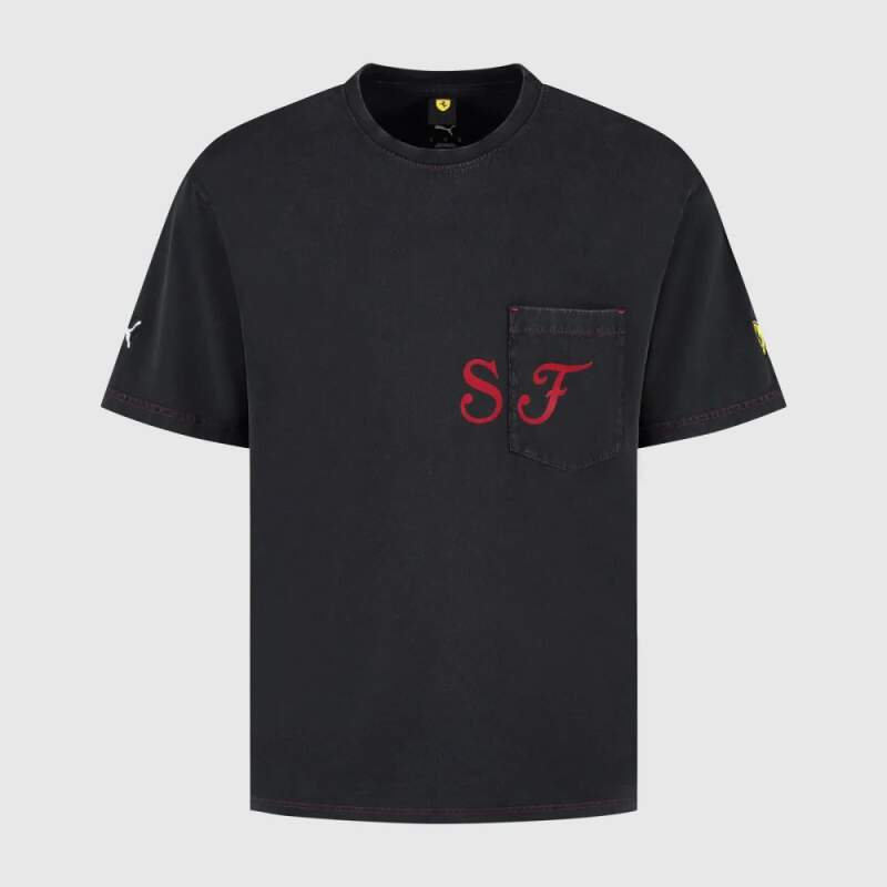 Volnočasové tričko Scuderia Ferrari F1 černé GRAPHIC