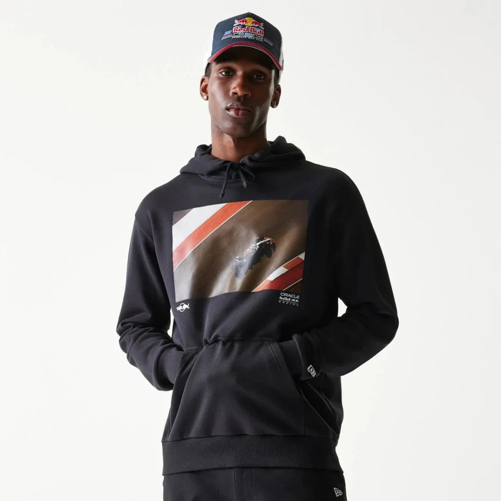 Oversized mikina Oracle Red Bull Racing New Era s grafikou – tmavě modrá