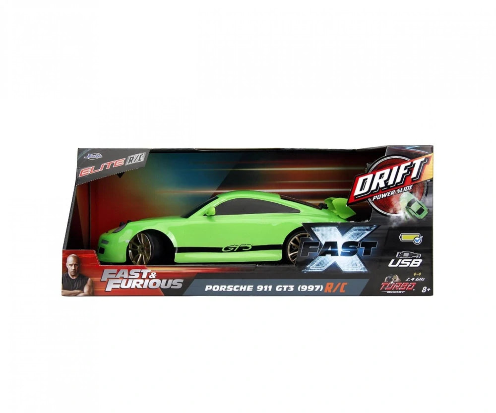 RC auto Jada Rychle a zběsile Porsche 911 GT3 (997) Drift v měřítku 1:10