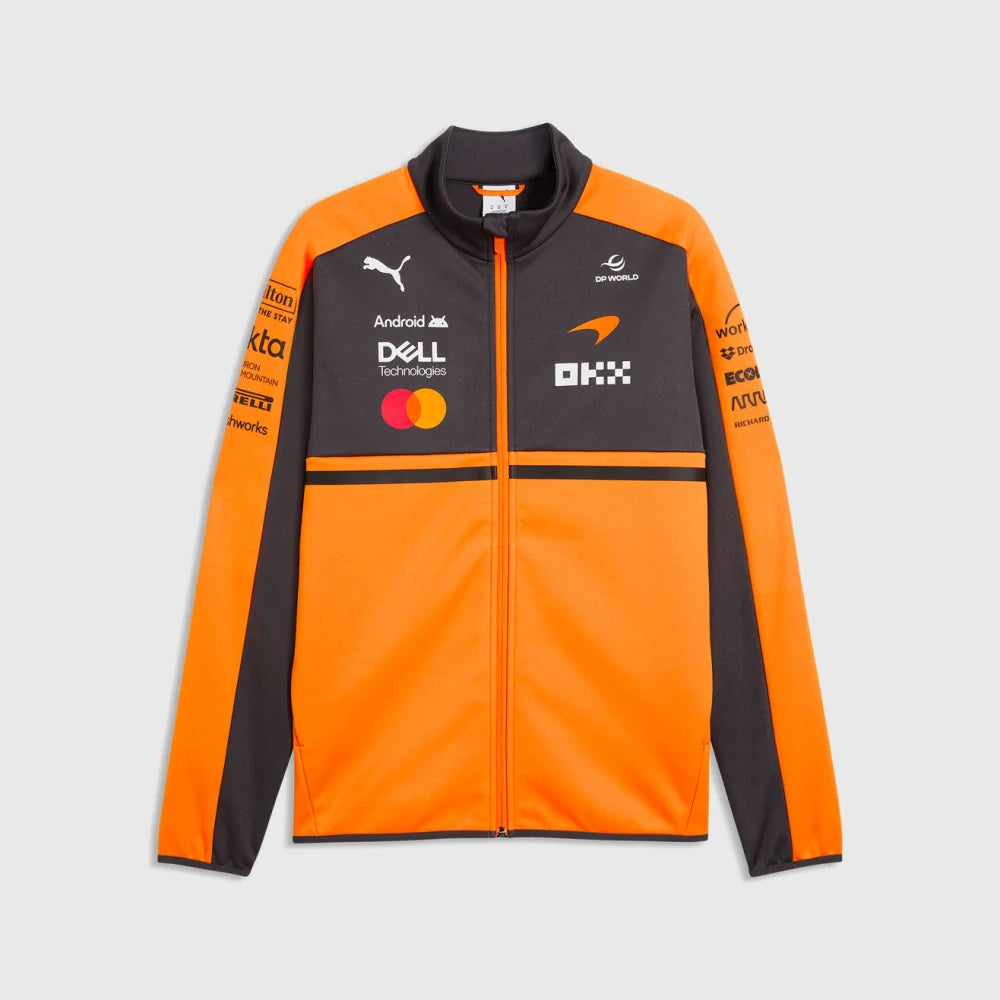 Softshellová bunda McLaren F1 Team 2026 – oranžovo-šedá