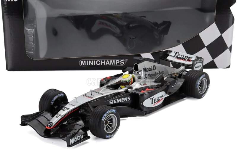 Model Minichamps McLaren MP4/19 Lewis Hamilton v měřítku 1:18 - test Silverstone 2004