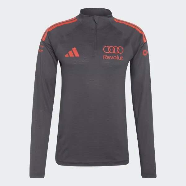 Sportovní mikina Audi Revolut F1 šedá s logy sponzorů x Adidas - týmová edice