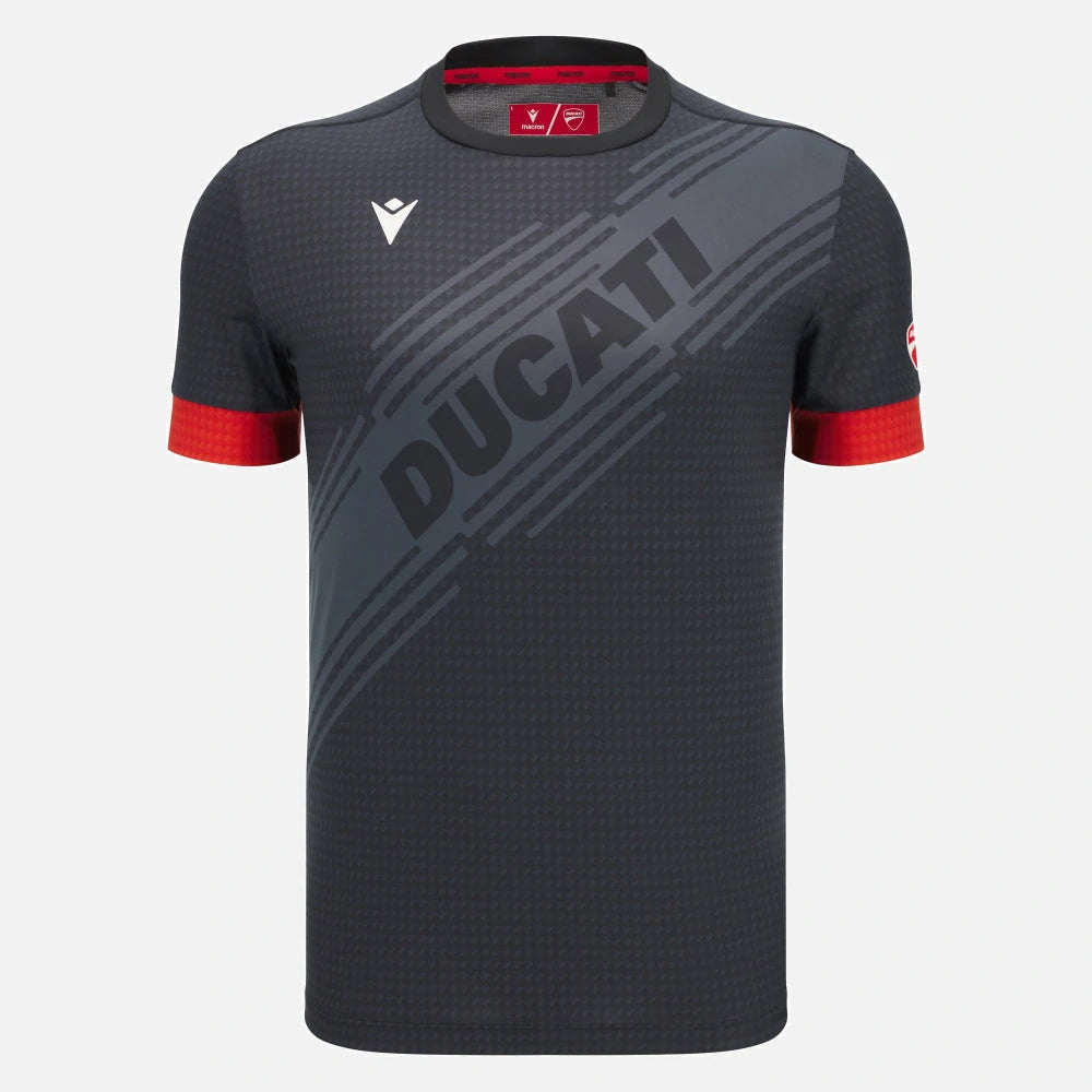Sportovní tričko Ducati x Macron s logem – tmavě šedé