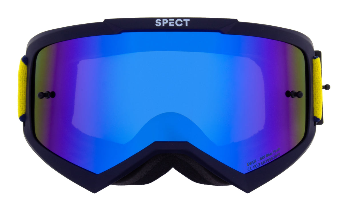 Red Bull Spect motokrosové brýle EVAN tmavě modré s modrým sklem