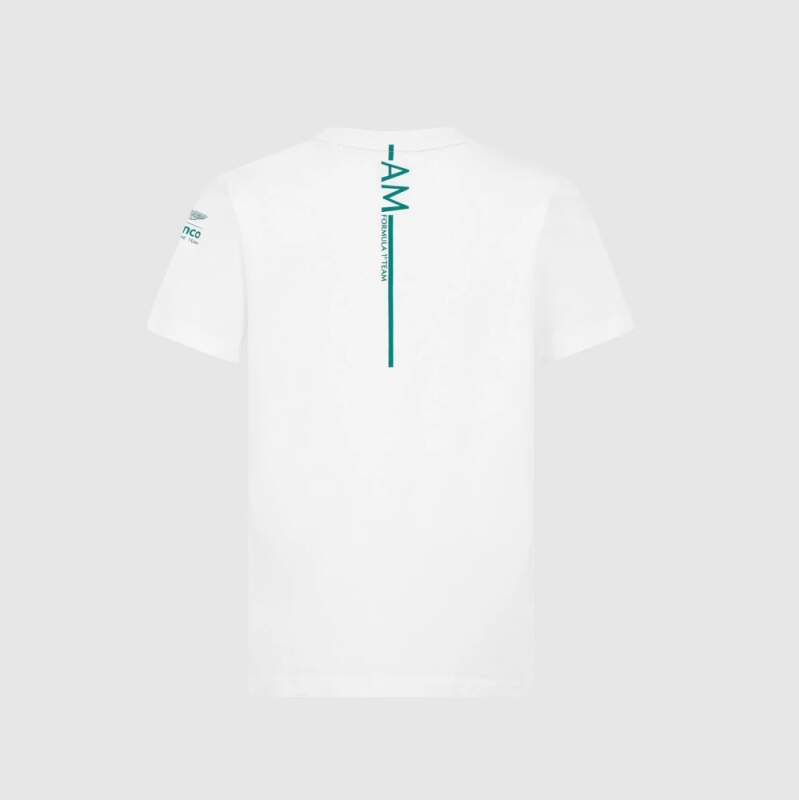 Aston Martin F1 Team dětské fanouškovské tričko GRAPHIC bílé - 152 CM