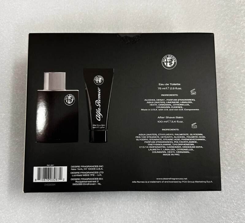 Alfa Romeo Black Eau De Toilette 75 ml + After Shave balzám 100 ml dárková sada