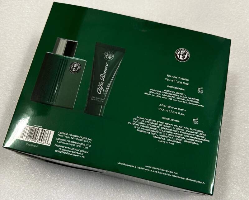 Alfa Romeo Green Eau De Toilette 75 ml + After Shave balzám 100 ml dárková sada