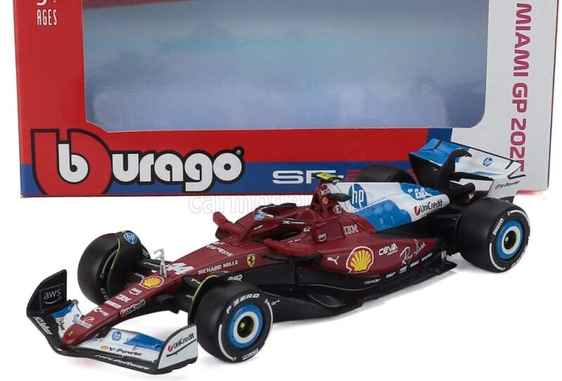 Model Scuderia Ferrari SF-25 BBurago #44 Lewis Hamilton Miami GP 2025