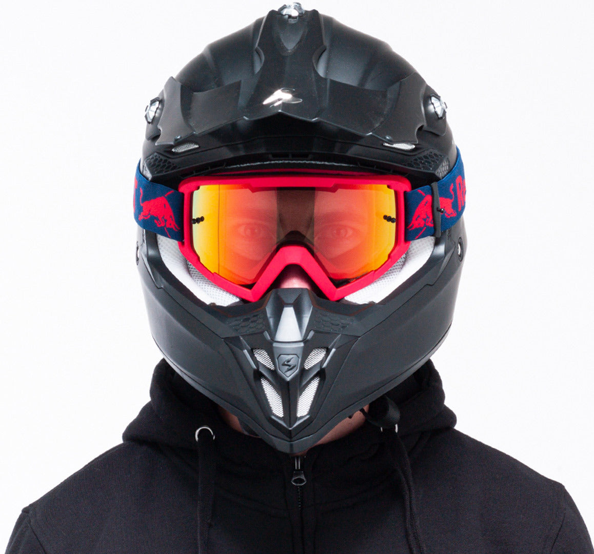 Red Bull Spect motokrosové brýle WHIP červené s oranžovým sklem