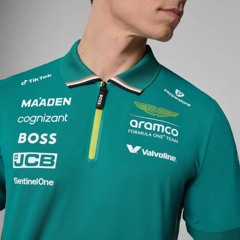 Týmová polokošile Aston Martin F1 Team s logy sponzorů
