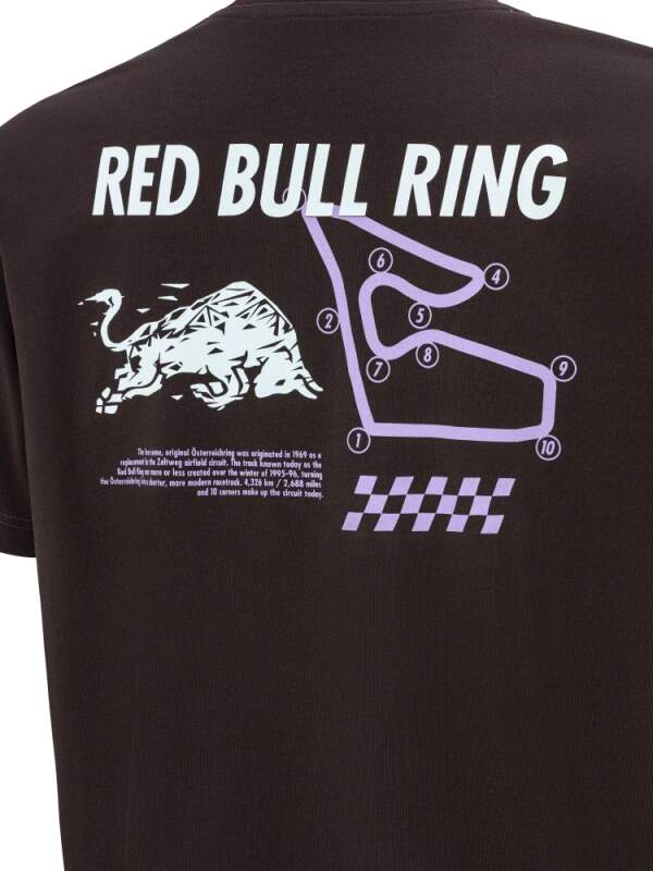 Fanouškovské tričko Red Bull Ring CIRCUIT černé s motivem RRI