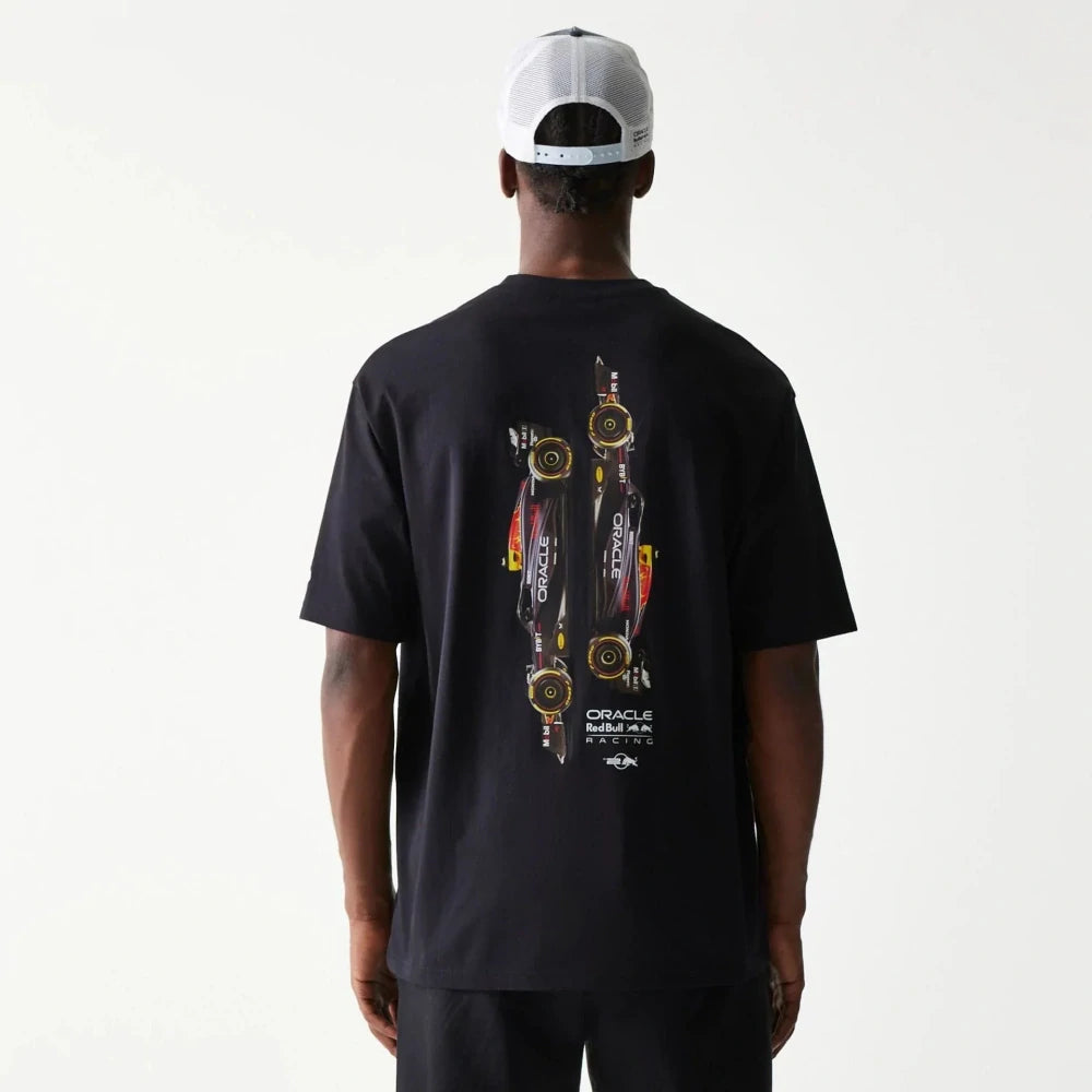 Oversized tričko Oracle Red Bull Racing New Era s grafikou – tmavě modré