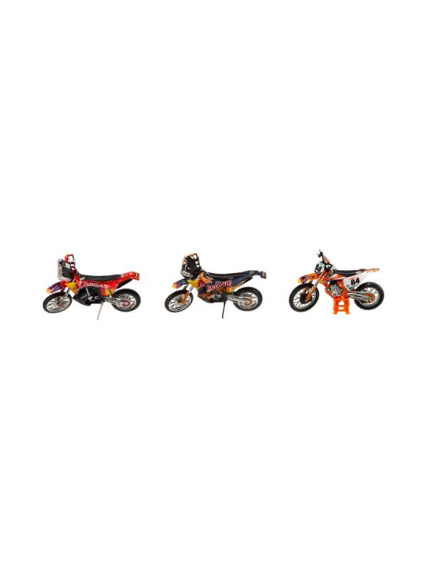 Set 3 motocyklů KTM Red Bull Racing BBurago