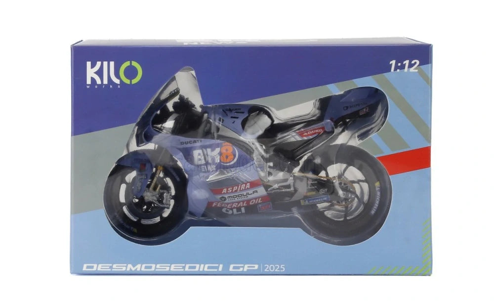 Model NZG Ducati Desmosedici GP25 Fermin Aldeguer v měřítku 1:12