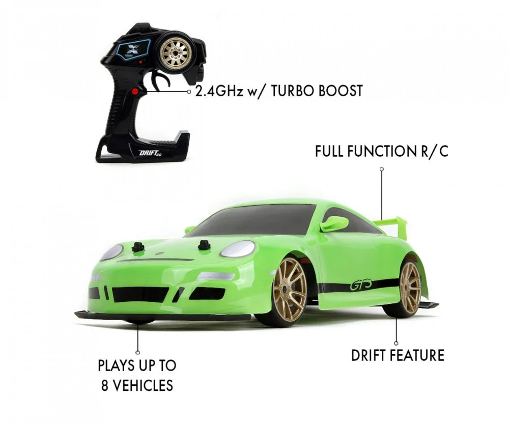 RC auto Jada Rychle a zběsile Porsche 911 GT3 (997) Drift v měřítku 1:10
