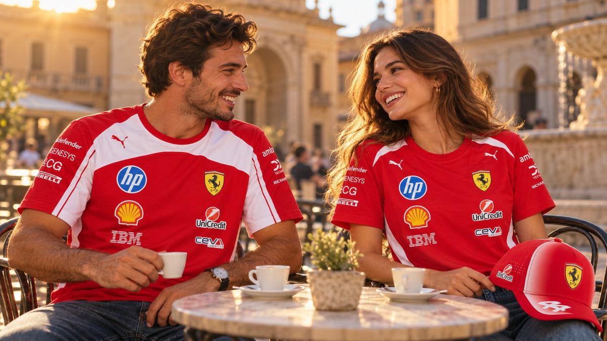 Scuderia Ferrari: průvodce fanouška – historie, jezdci 2026, Le Mans a merch – ilustrační obrázek vytvořený pomocí AI