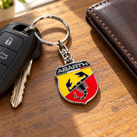 Kovová klíčenka Abarth BADGE – ilustrační foto (AI)